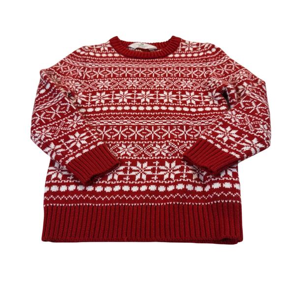 H&M Youth 6X/7 Red Holiday Sweater - Picture 1 of 4